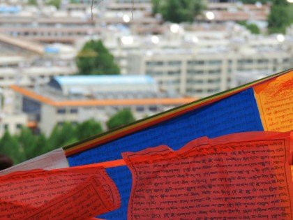 Orações nas bandeirinhas Tibet