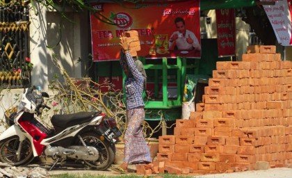 trabalhadores da construção Mandalay